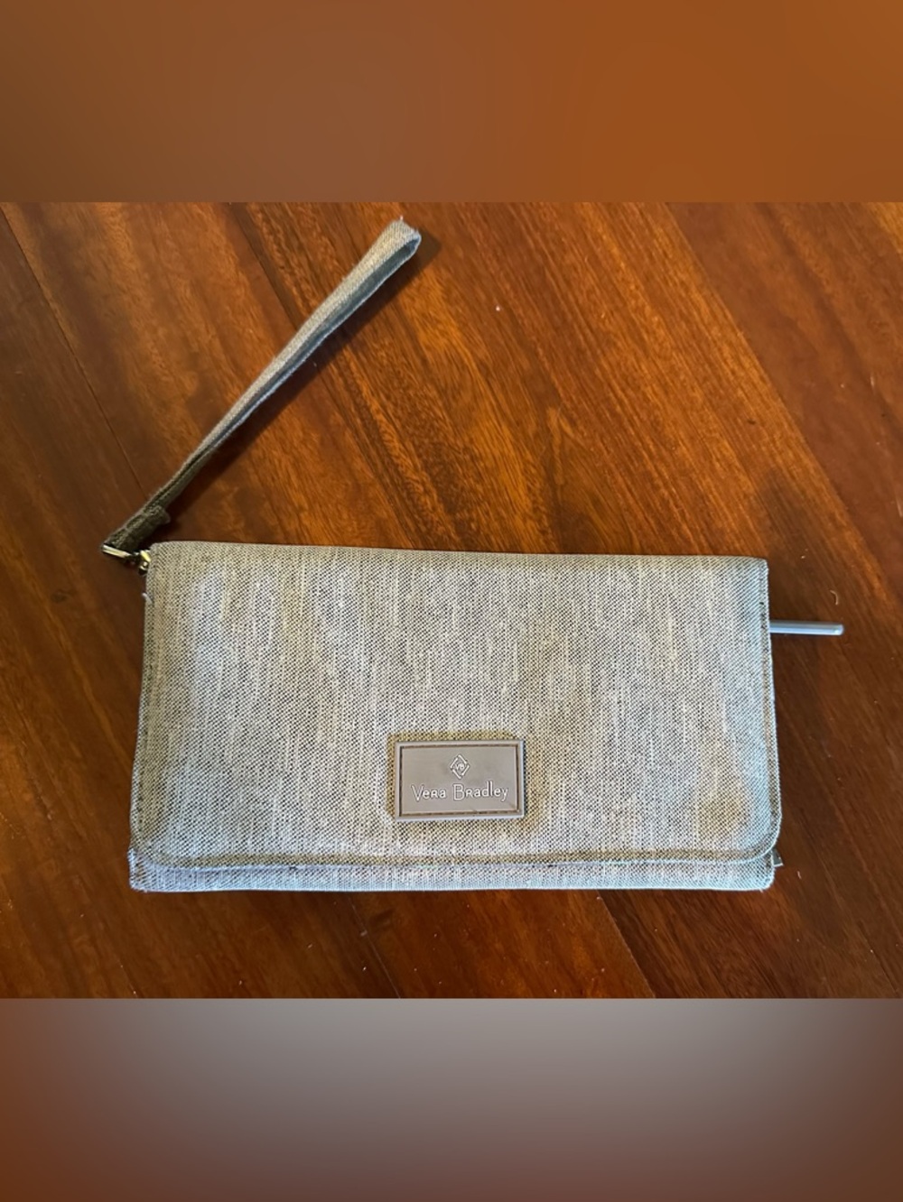 Vera Bradley Gray Textured Wristlet
